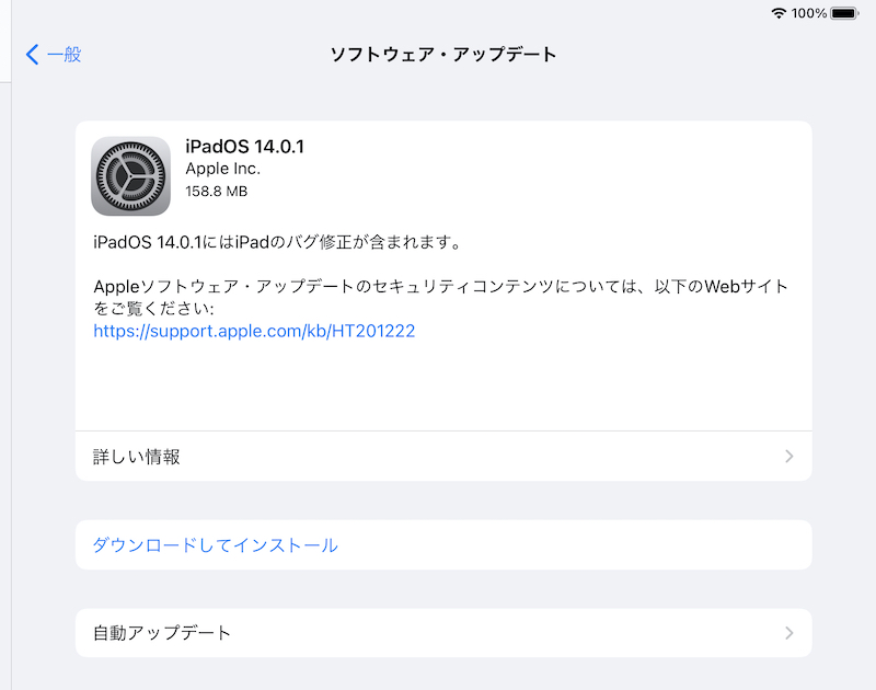 iPadOS 14.0.1 キタ━━━(゚∀゚)━━━!! iPad Pro 2018 をアップデートする。 iPadOS 14.0.1 キタ━━━(゚∀゚)━━━!! iPad Pro 2018 をアップデートする。