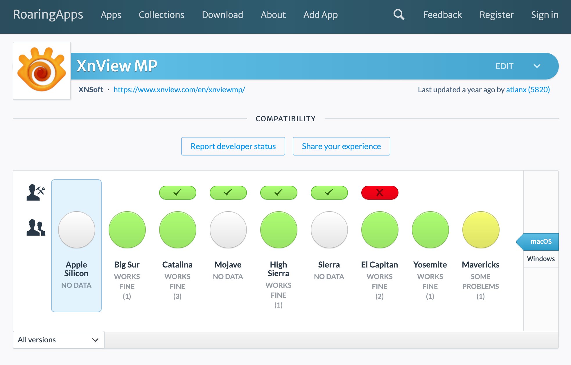 公式サイトを見てもよくわからなかったけど macOS Big Sur でも動きそうな雰囲気。 XnView MP – RoaringApps 公式サイトを見てもよくわからなかったけど macOS Big Sur でも動きそうな雰囲気。 XnView MP – RoaringApps