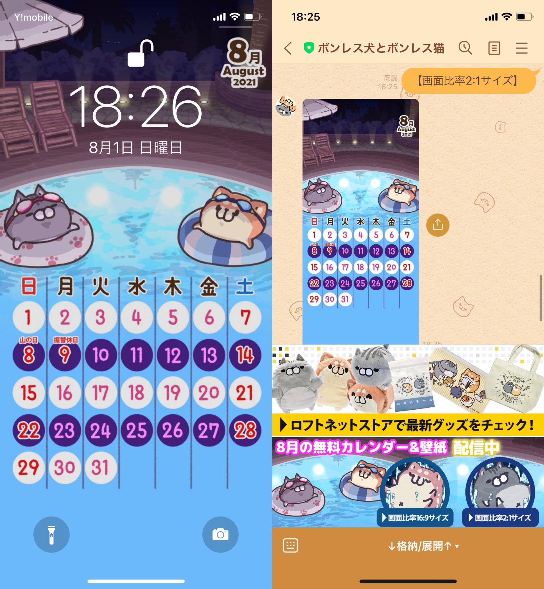 ボンレス犬猫さんのカレンダー壁紙が来てたのでiPhone 11 Proにセット完了🐶🐱 ボンレス犬猫さんのカレンダー壁紙が来てたのでiPhone 11 Proにセット完了🐶🐱