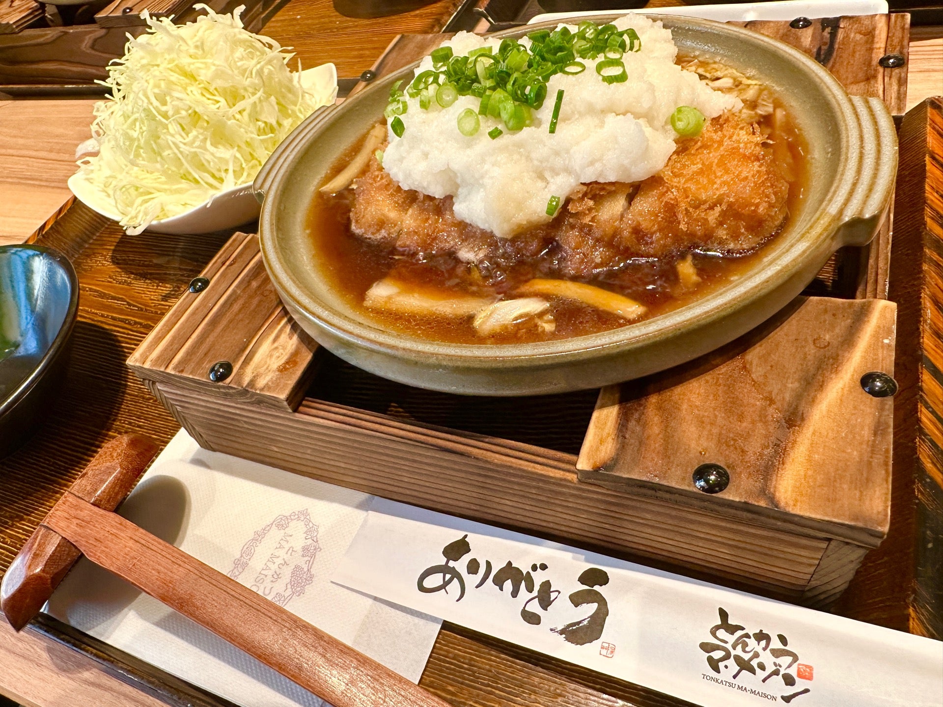ロースかつ鍋のとろろみぞれ (゚д゚)ウマー (@ とんかつ マ・メゾン in 名古屋市, 愛知県) ロースかつ鍋のとろろみぞれ (゚д゚)ウマー (@ とんかつ マ・メゾン in 名古屋市, 愛知県)