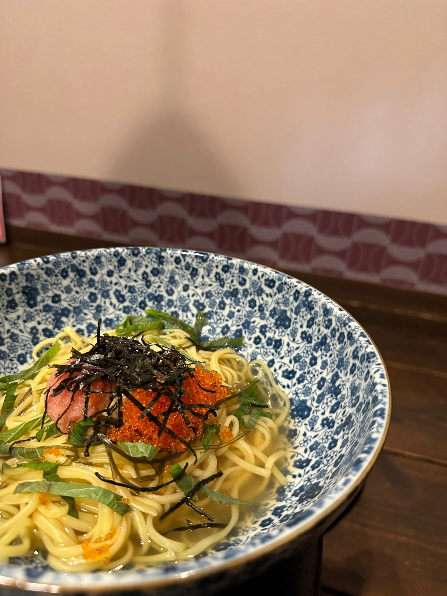 汲み上げ湯葉とたらこ昆布だしであっさりと。和風な感じ。パスタは生麺タリオリーニ。 (@ 洋麺茶屋 ニーニャニーニョ 桜小町 北名古屋店 in 北名古屋市, 愛知県) 汲み上げ湯葉とたらこ昆布だしであっさりと。和風な感じ。パスタは生麺タリオリーニ。 (@ 洋麺茶屋 ニーニャニーニョ 桜小町 北名古屋店 in 北名古屋市, 愛知県)