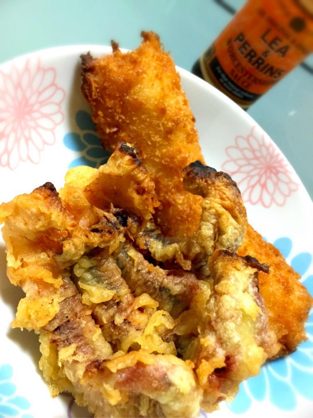 イカフライに下足唐揚げうまー(´Д` ) イカフライに下足唐揚げうまー(´Д` )