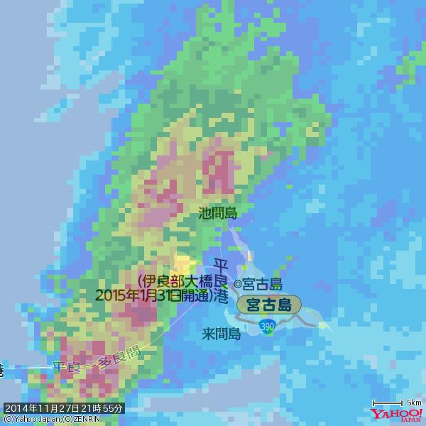 池間島の雨の状況 2014年11月27日 21時55分の雨雲 40.50(mm/h) #雨雲bot #bot 池間島の雨の状況 2014年11月27日 21時55分の雨雲 40.50(mm/h) #雨雲bot #bot