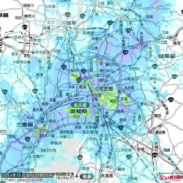 名古屋の天気(雨): やや強い雨 降水強度: 14.50(mm/h) 2014年11月30日 22時25分の雨雲 #雨雲bot #bot 名古屋の天気(雨): やや強い雨 降水強度: 14.50(mm/h) 2014年11月30日 22時25分の雨雲 #雨雲bot #bot