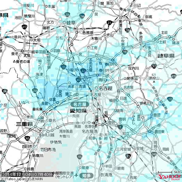 名古屋の天気(雨): 降水強度: 3.13(mm/h) 2014年12月04日 07時40分の雨雲 #雨雲bot #bot 名古屋の天気(雨): 降水強度: 3.13(mm/h) 2014年12月04日 07時40分の雨雲 #雨雲bot #bot