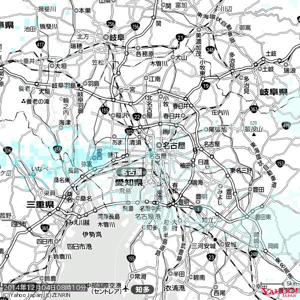 名古屋の天気(雨): 降水強度: 0.85(mm/h) 2014年12月04日 08時10分の雨雲 #雨雲bot #bot 名古屋の天気(雨): 降水強度: 0.85(mm/h) 2014年12月04日 08時10分の雨雲 #雨雲bot #bot