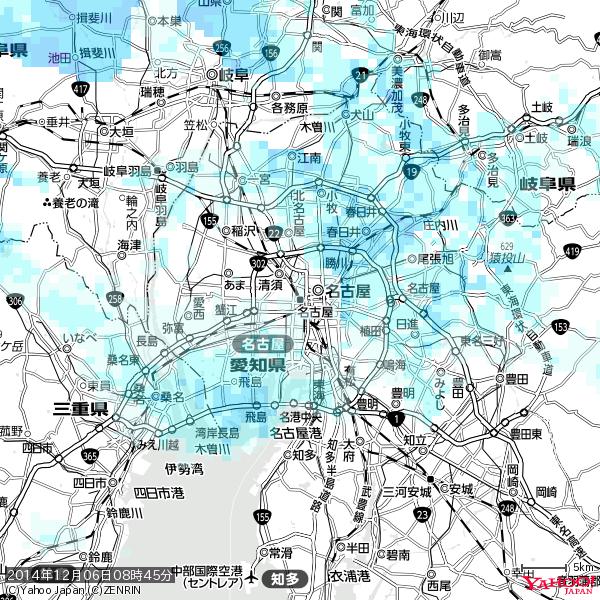名古屋の天気(雨): 降水強度: 0.75(mm/h) 2014年12月06日 08時45分の雨雲 #雨雲bot #bot 名古屋の天気(雨): 降水強度: 0.75(mm/h) 2014年12月06日 08時45分の雨雲 #雨雲bot #bot