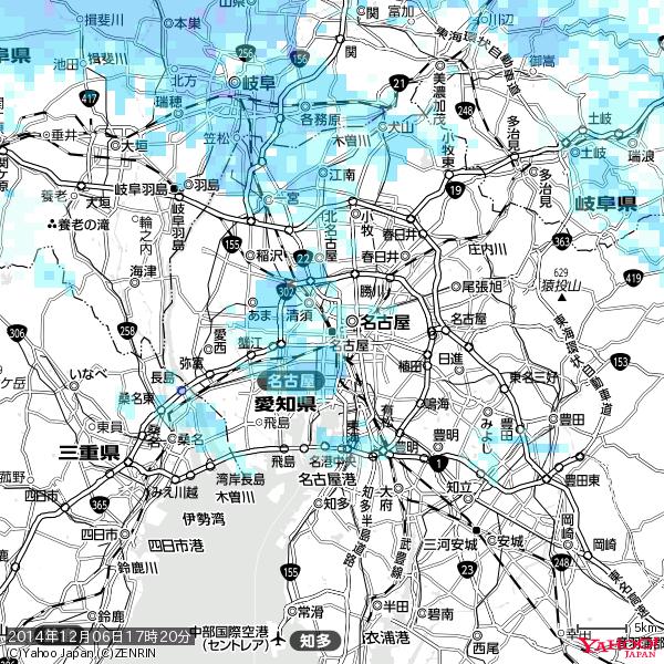 名古屋の天気(雨): 降水強度: 1.35(mm/h) 2014年12月06日 17時20分の雨雲 #雨雲bot #bot 名古屋の天気(雨): 降水強度: 1.35(mm/h) 2014年12月06日 17時20分の雨雲 #雨雲bot #bot