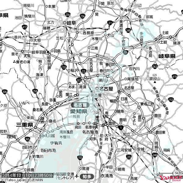 名古屋の天気(雨) 降水強度: 0.55(mm/h) 2014年12月10日 23時50分の雨雲 #雨雲bot #bot 名古屋の天気(雨) 降水強度: 0.55(mm/h) 2014年12月10日 23時50分の雨雲 #雨雲bot #bot