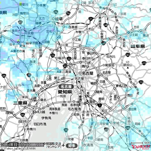 名古屋の天気(雨) 降水強度: 0.95(mm/h) 2014年12月11日 08時55分の雨雲 #雨雲bot #bot 名古屋の天気(雨) 降水強度: 0.95(mm/h) 2014年12月11日 08時55分の雨雲 #雨雲bot #bot