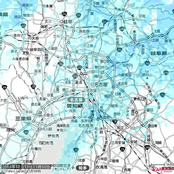 名古屋の天気(雨) 降水強度: 1.15(mm/h) 2014年12月11日 11時50分の雨雲 #雨雲bot #bot 名古屋の天気(雨) 降水強度: 1.15(mm/h) 2014年12月11日 11時50分の雨雲 #雨雲bot #bot
