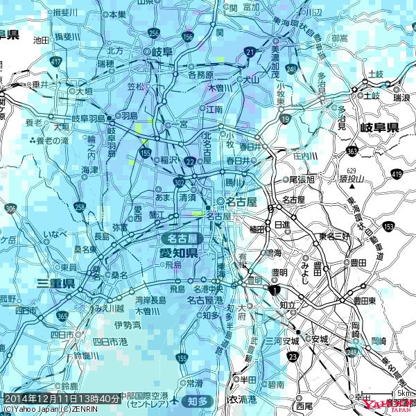 名古屋の天気(雨) 降水強度: 3.13(mm/h) 2014年12月11日 13時40分の雨雲 #雨雲bot #bot 名古屋の天気(雨) 降水強度: 3.13(mm/h) 2014年12月11日 13時40分の雨雲 #雨雲bot #bot