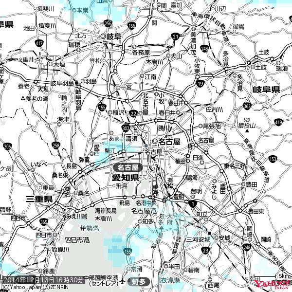 名古屋の天気(雨) 降水強度: 0.35(mm/h) 2014年12月13日 16時30分の雨雲 #雨雲bot #bot 名古屋の天気(雨) 降水強度: 0.35(mm/h) 2014年12月13日 16時30分の雨雲 #雨雲bot #bot