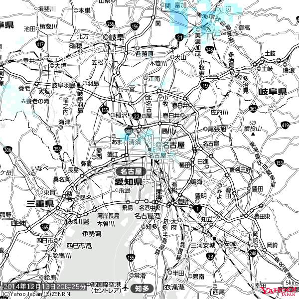 名古屋の天気(雨) 降水強度: 0.75(mm/h) 2014年12月13日 20時25分の雨雲 #雨雲bot #bot 名古屋の天気(雨) 降水強度: 0.75(mm/h) 2014年12月13日 20時25分の雨雲 #雨雲bot #bot