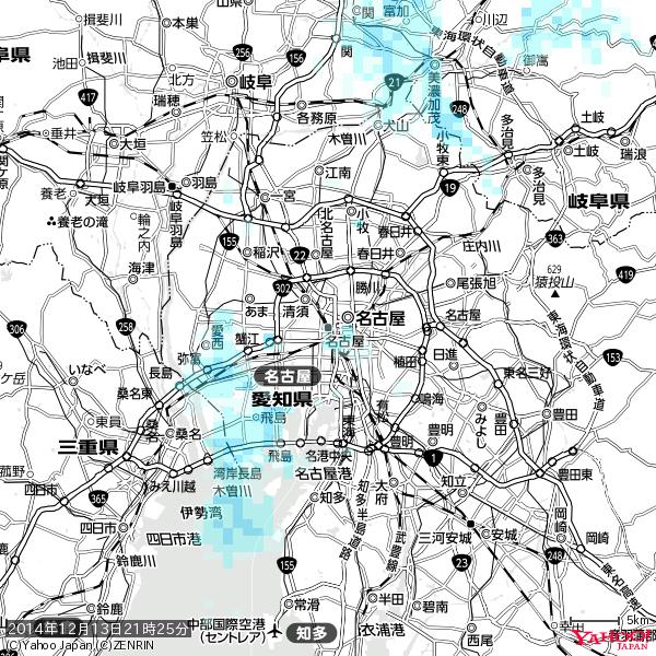 名古屋の天気(雨) 降水強度: 0.75(mm/h) 2014年12月13日 21時25分の雨雲 #雨雲bot #bot 名古屋の天気(雨) 降水強度: 0.75(mm/h) 2014年12月13日 21時25分の雨雲 #雨雲bot #bot