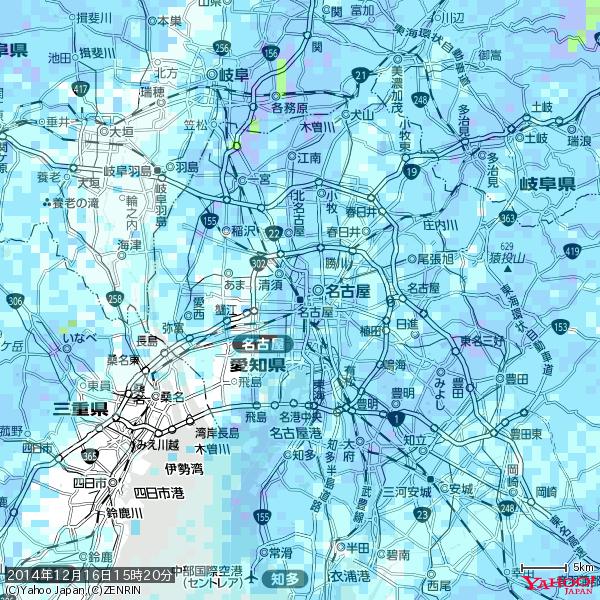 名古屋の天気(雨) 降水強度: 5.25(mm/h) 2014年12月16日 15時20分の雨雲 #雨雲bot #bot 名古屋の天気(雨) 降水強度: 5.25(mm/h) 2014年12月16日 15時20分の雨雲 #雨雲bot #bot