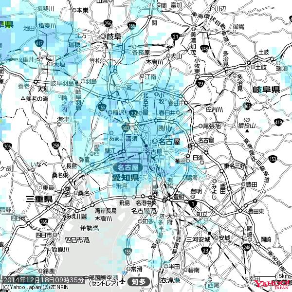 名古屋の天気(雨) 降水強度: 4.38(mm/h) 2014年12月18日 09時35分の雨雲 #雨雲bot #bot 名古屋の天気(雨) 降水強度: 4.38(mm/h) 2014年12月18日 09時35分の雨雲 #雨雲bot #bot