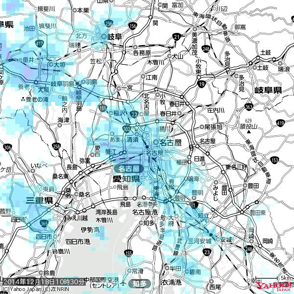 名古屋の天気(雨) 降水強度: 4.88(mm/h) 2014年12月18日 10時30分の雨雲 #雨雲bot #bot 名古屋の天気(雨) 降水強度: 4.88(mm/h) 2014年12月18日 10時30分の雨雲 #雨雲bot #bot