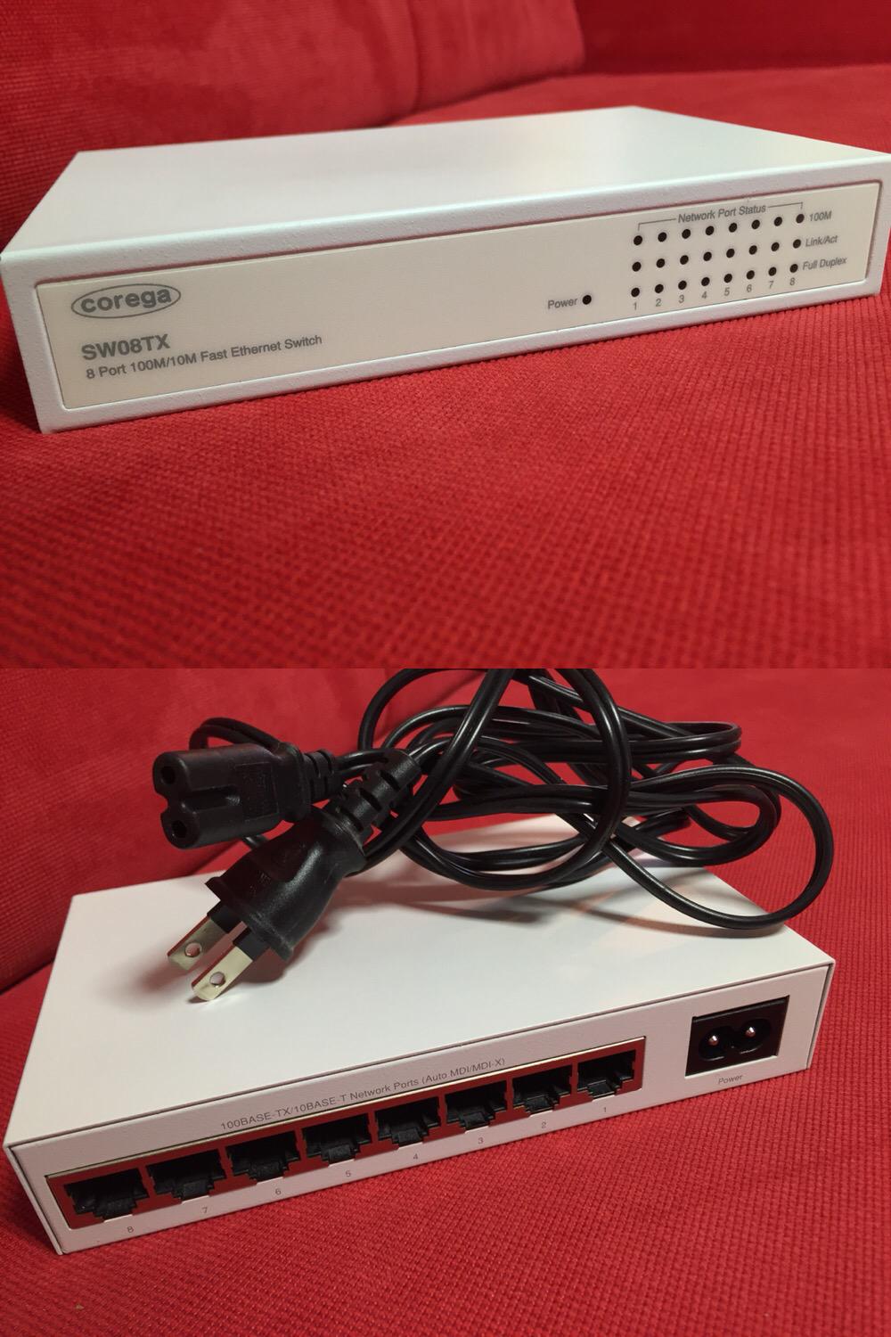 Corega CG-SW08TX 有線LANはほとんど使わなくなったので、しばらく封印。 Corega CG-SW08TX 有線LANはほとんど使わなくなったので、しばらく封印。