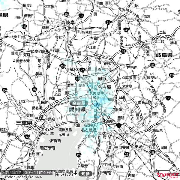 名古屋の天気(雨) 降水強度: 1.05(mm/h) 2014年12月30日 11時40分の雨雲 #雨雲bot #bot 名古屋の天気(雨) 降水強度: 1.05(mm/h) 2014年12月30日 11時40分の雨雲 #雨雲bot #bot