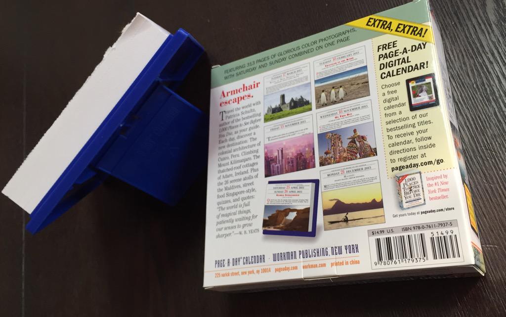 1,000 Places to See Before You Die 2015 Page A Day Travel Calendar by Patricia Schultz 1,000 Places to See Before You Die 2015 Page A Day Travel Calendar by Patricia Schultz