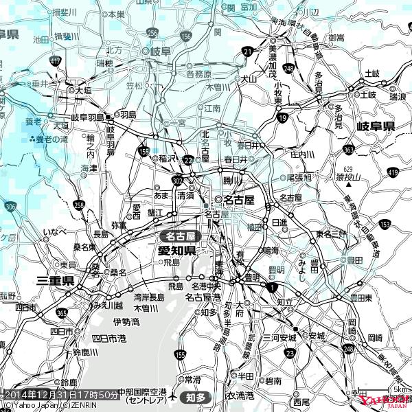 名古屋の天気(雨) 降水強度: 0.45(mm/h) 2014年12月31日 17時50分の雨雲 #雨雲bot #bot 名古屋の天気(雨) 降水強度: 0.45(mm/h) 2014年12月31日 17時50分の雨雲 #雨雲bot #bot