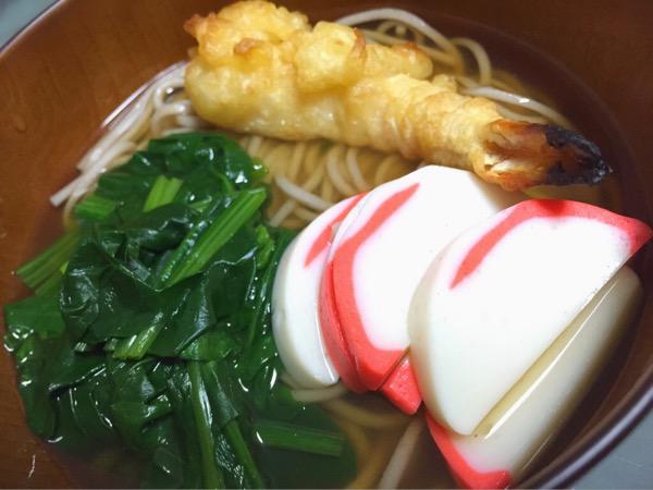 I ate Toshikoshi soba on New Year's Eve