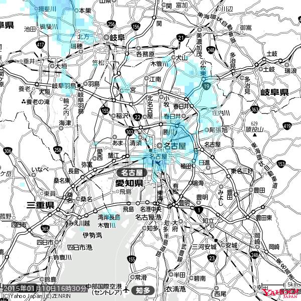 名古屋の天気(雨) 降水強度: 1.35(mm/h) 2015年01月10日 16時30分の雨雲 #雨雲bot #bot 名古屋の天気(雨) 降水強度: 1.35(mm/h) 2015年01月10日 16時30分の雨雲 #雨雲bot #bot