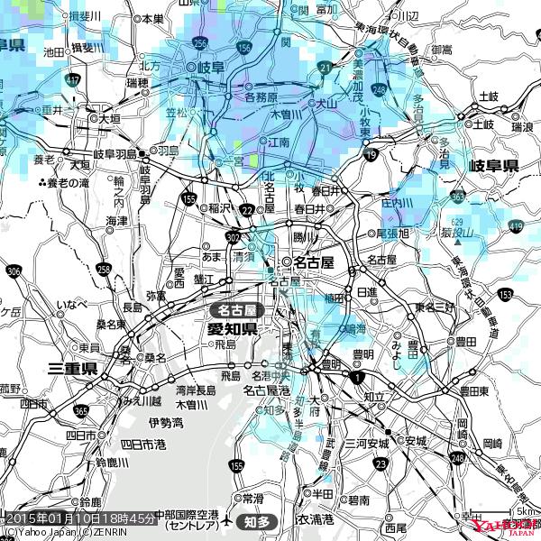 名古屋の天気(雨) 降水強度: 1.15(mm/h) 2015年01月10日 18時45分の雨雲 #雨雲bot #bot 名古屋の天気(雨) 降水強度: 1.15(mm/h) 2015年01月10日 18時45分の雨雲 #雨雲bot #bot