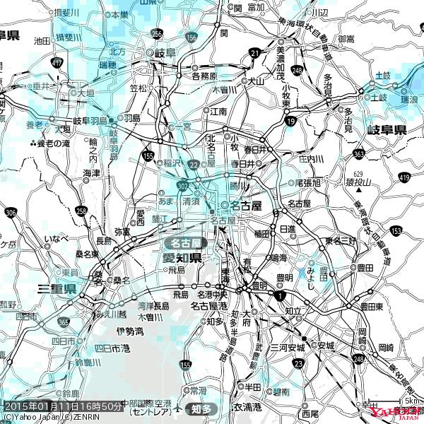 名古屋の天気(雨) 降水強度: 0.95(mm/h) 2015年01月11日 16時50分の雨雲 #雨雲bot #bot 名古屋の天気(雨) 降水強度: 0.95(mm/h) 2015年01月11日 16時50分の雨雲 #雨雲bot #bot