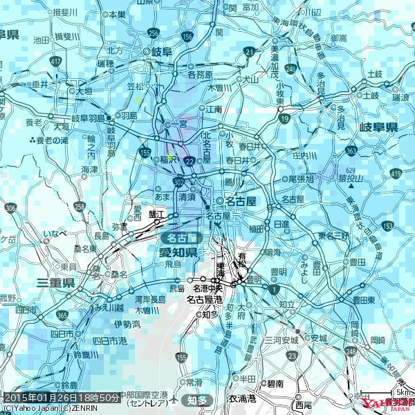 名古屋の天気(雨) 降水強度: 5.25(mm/h) 2015年01月26日 18時50分の雨雲 #雨雲bot #bot 名古屋の天気(雨) 降水強度: 5.25(mm/h) 2015年01月26日 18時50分の雨雲 #雨雲bot #bot
