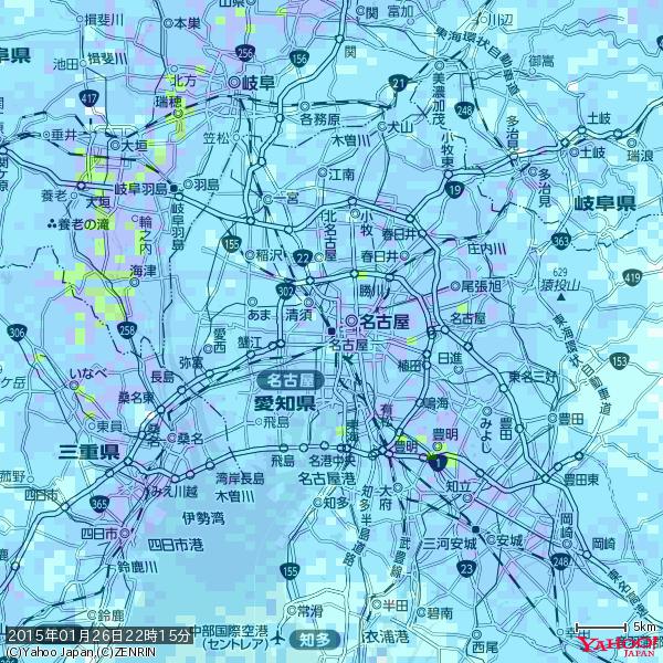 名古屋の天気(雨) 降水強度: 8.75(mm/h) 2015年01月26日 22時15分の雨雲 #雨雲bot #bot 名古屋の天気(雨) 降水強度: 8.75(mm/h) 2015年01月26日 22時15分の雨雲 #雨雲bot #bot