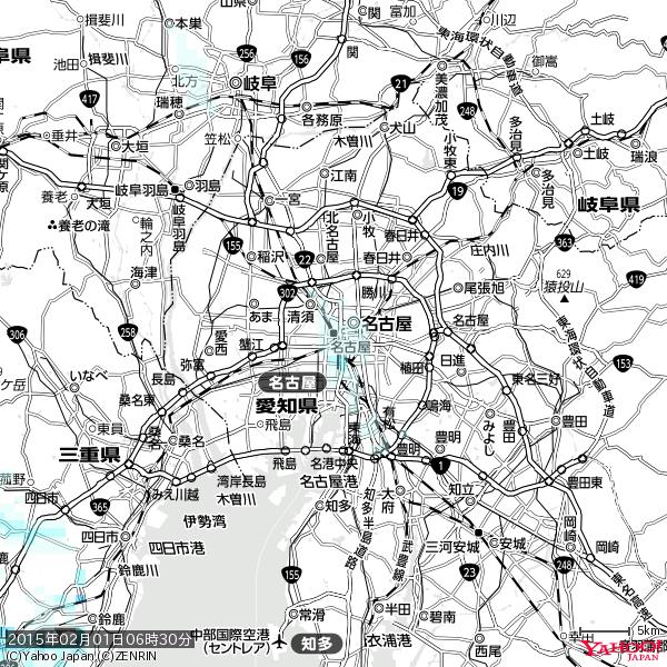名古屋の天気(雨) 降水強度: 0.65(mm/h) 2015年02月01日 06時30分の雨雲 #雨雲bot #bot 名古屋の天気(雨) 降水強度: 0.65(mm/h) 2015年02月01日 06時30分の雨雲 #雨雲bot #bot