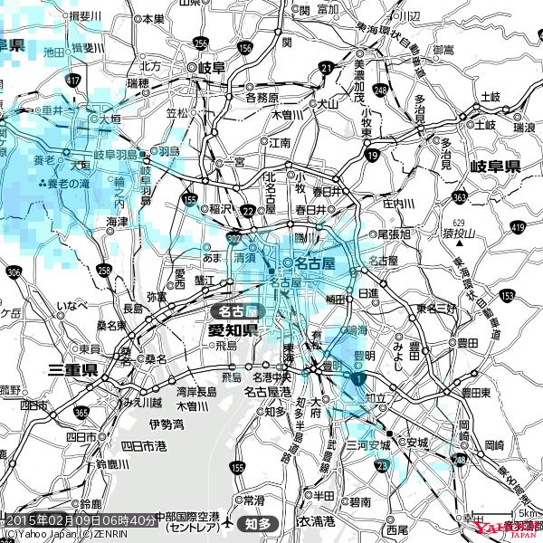 名古屋の天気(雨) 降水強度: 2.63(mm/h) 2015年02月09日 06時40分の雨雲 #雨雲bot #bot 名古屋の天気(雨) 降水強度: 2.63(mm/h) 2015年02月09日 06時40分の雨雲 #雨雲bot #bot