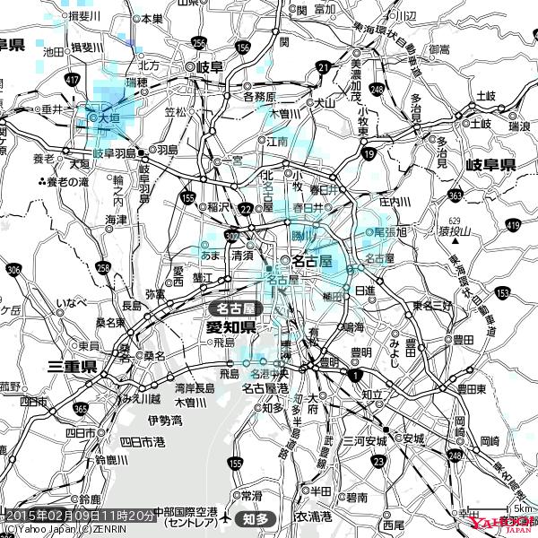 名古屋の天気(雨) 降水強度: 1.65(mm/h) 2015年02月09日 11時20分の雨雲 #雨雲bot #bot 名古屋の天気(雨) 降水強度: 1.65(mm/h) 2015年02月09日 11時20分の雨雲 #雨雲bot #bot