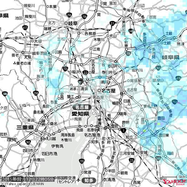 名古屋の天気(雨) 降水強度: 0.75(mm/h) 2015年02月12日 22時05分の雨雲 #雨雲bot #bot 名古屋の天気(雨) 降水強度: 0.75(mm/h) 2015年02月12日 22時05分の雨雲 #雨雲bot #bot