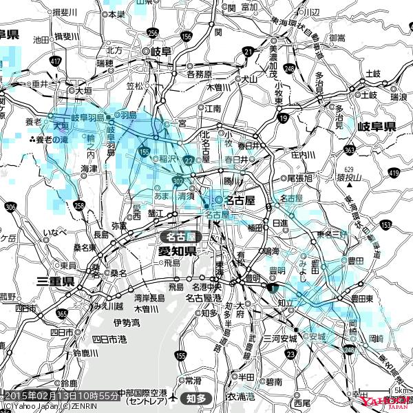 名古屋の天気(雨) 降水強度: 3.38(mm/h) 2015年02月13日 10時55分の雨雲 #雨雲bot #bot 名古屋の天気(雨) 降水強度: 3.38(mm/h) 2015年02月13日 10時55分の雨雲 #雨雲bot #bot