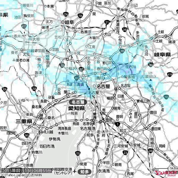 名古屋の天気(雨) 降水強度: 3.88(mm/h) 2015年02月15日 06時55分の雨雲 #雨雲bot #bot 名古屋の天気(雨) 降水強度: 3.88(mm/h) 2015年02月15日 06時55分の雨雲 #雨雲bot #bot