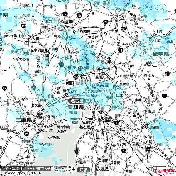 名古屋の天気(雨) 降水強度: 1.75(mm/h) 2015年02月15日 09時35分の雨雲 #雨雲bot #bot 名古屋の天気(雨) 降水強度: 1.75(mm/h) 2015年02月15日 09時35分の雨雲 #雨雲bot #bot
