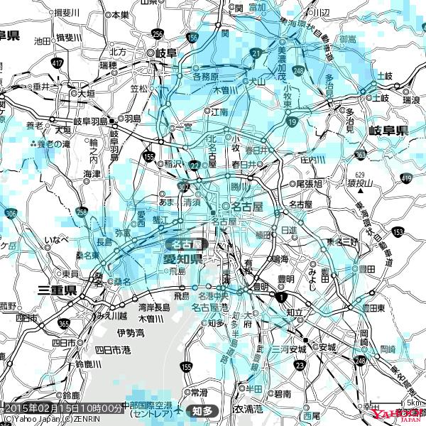名古屋の天気(雨) 降水強度: 1.05(mm/h) 2015年02月15日 10時00分の雨雲 #雨雲bot #bot 名古屋の天気(雨) 降水強度: 1.05(mm/h) 2015年02月15日 10時00分の雨雲 #雨雲bot #bot