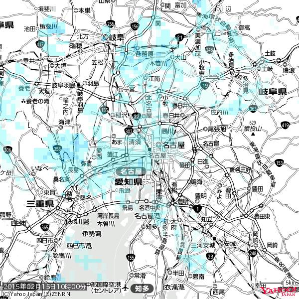 名古屋の天気(雨) 降水強度: 1.15(mm/h) 2015年02月15日 10時00分の雨雲 #雨雲bot #bot 名古屋の天気(雨) 降水強度: 1.15(mm/h) 2015年02月15日 10時00分の雨雲 #雨雲bot #bot