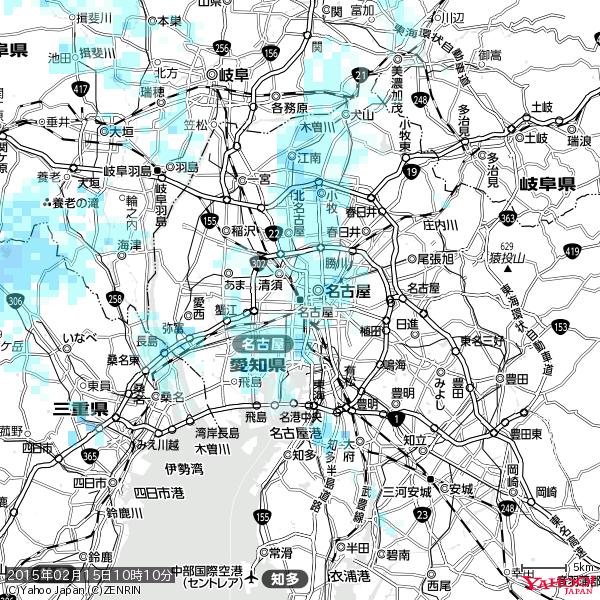 名古屋の天気(雨) 降水強度: 1.15(mm/h) 2015年02月15日 10時10分の雨雲 #雨雲bot #bot 名古屋の天気(雨) 降水強度: 1.15(mm/h) 2015年02月15日 10時10分の雨雲 #雨雲bot #bot