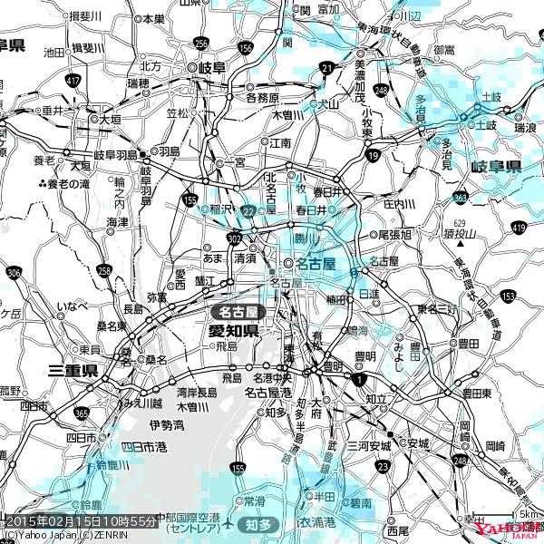 名古屋の天気(雨) 降水強度: 0.95(mm/h) 2015年02月15日 10時55分の雨雲 #雨雲bot #bot 名古屋の天気(雨) 降水強度: 0.95(mm/h) 2015年02月15日 10時55分の雨雲 #雨雲bot #bot