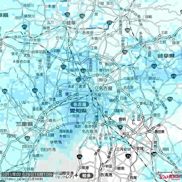 名古屋の天気(雨) 降水強度: 3.13(mm/h) 2015年02月26日 16時10分の雨雲 #雨雲bot #bot 名古屋の天気(雨) 降水強度: 3.13(mm/h) 2015年02月26日 16時10分の雨雲 #雨雲bot #bot