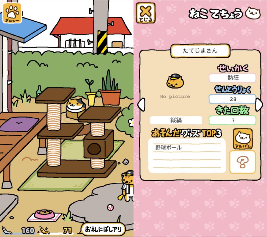 ねこあつめ たてじまさん、タイガースファンですよね。。 ねこあつめ たてじまさん、タイガースファンですよね。。