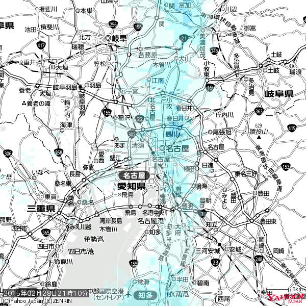 名古屋の天気(雨) 降水強度: 1.05(mm/h) 2015年02月28日 21時10分の雨雲 #雨雲bot #bot 名古屋の天気(雨) 降水強度: 1.05(mm/h) 2015年02月28日 21時10分の雨雲 #雨雲bot #bot