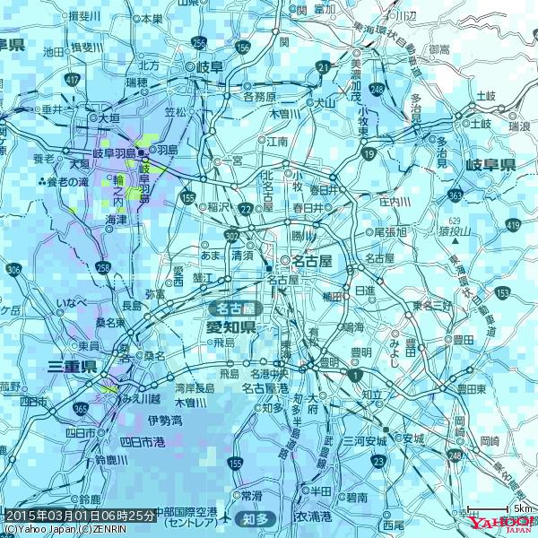 名古屋の天気(雨) 降水強度: 2.13(mm/h) 2015年03月01日 06時25分の雨雲 #雨雲bot #bot 名古屋の天気(雨) 降水強度: 2.13(mm/h) 2015年03月01日 06時25分の雨雲 #雨雲bot #bot