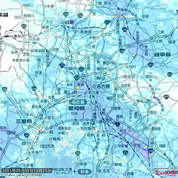 名古屋の天気(雨) 降水強度: 6.25(mm/h) 2015年03月01日 12時25分の雨雲 #雨雲bot #bot 名古屋の天気(雨) 降水強度: 6.25(mm/h) 2015年03月01日 12時25分の雨雲 #雨雲bot #bot