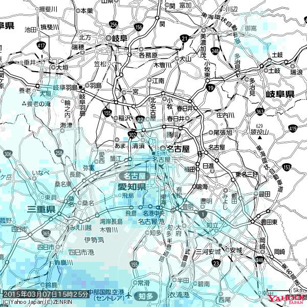 名古屋の天気(雨) 降水強度: 1.55(mm/h) 2015年03月07日 15時25分の雨雲 #雨雲bot #bot 名古屋の天気(雨) 降水強度: 1.55(mm/h) 2015年03月07日 15時25分の雨雲 #雨雲bot #bot