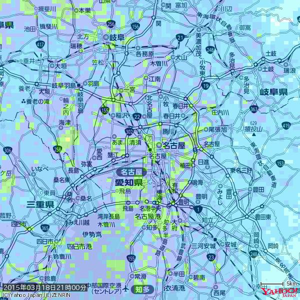 名古屋の天気(雨): やや強い雨 降水強度: 13.50(mm/h) 2015年03月18日 21時00分の雨雲 #雨雲bot #bot 名古屋の天気(雨): やや強い雨 降水強度: 13.50(mm/h) 2015年03月18日 21時00分の雨雲 #雨雲bot #bot